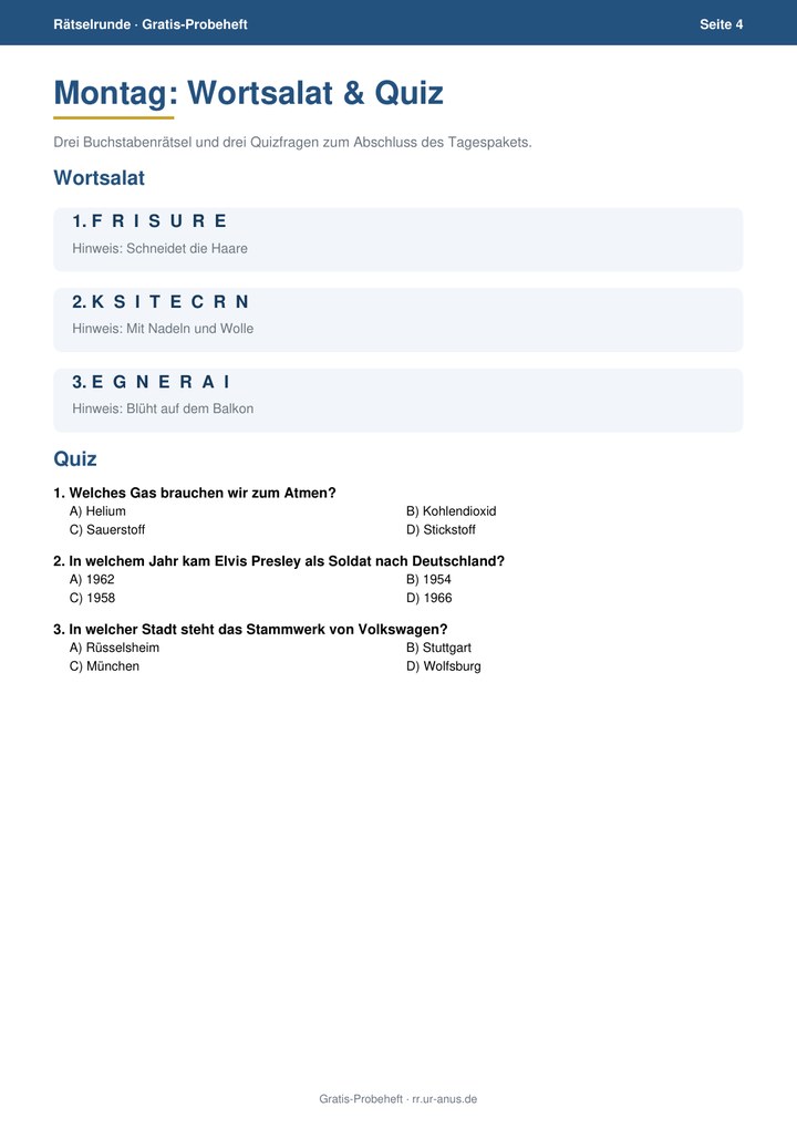 Vorschau Seite 4 des Probehefts
